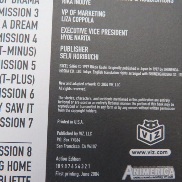 Excel Saga Book Paperback Manga Vol 7 Rikdo Koshi OOP First Edition - Picture 9 of 10